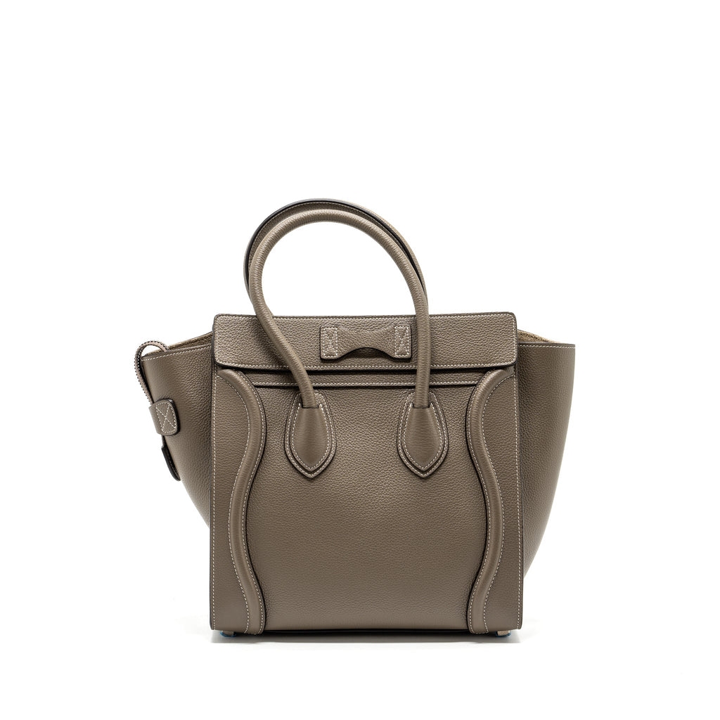 Celine Micro Luggage Bag Calfskin Grey