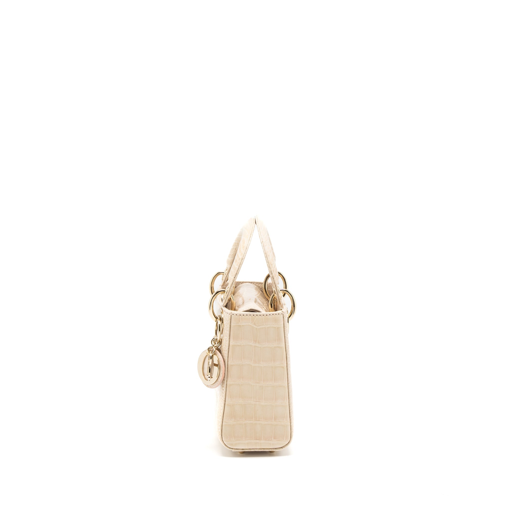 Dior Mini Lady Dior Alligator Mississippiensis Light Pink LGHW