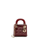 Dior Mini Lady Dior Patent Red LGHW