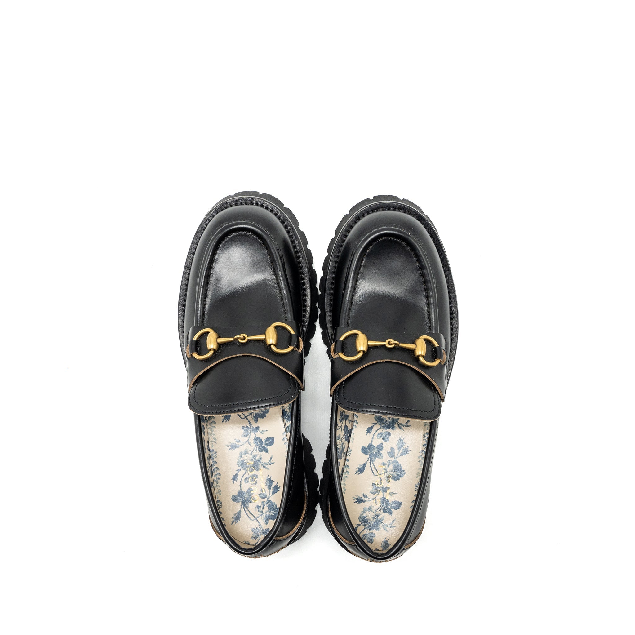 Gucci size 38 Jordan loafer calfskin black GHW