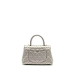 Chanel Small Coco Handle Caviar Iridescent Light Blue Multicolour Hardware(microchip)