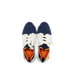 Hermes size 40.5 Men’s Bouncing sneaker white/ navy/ orange