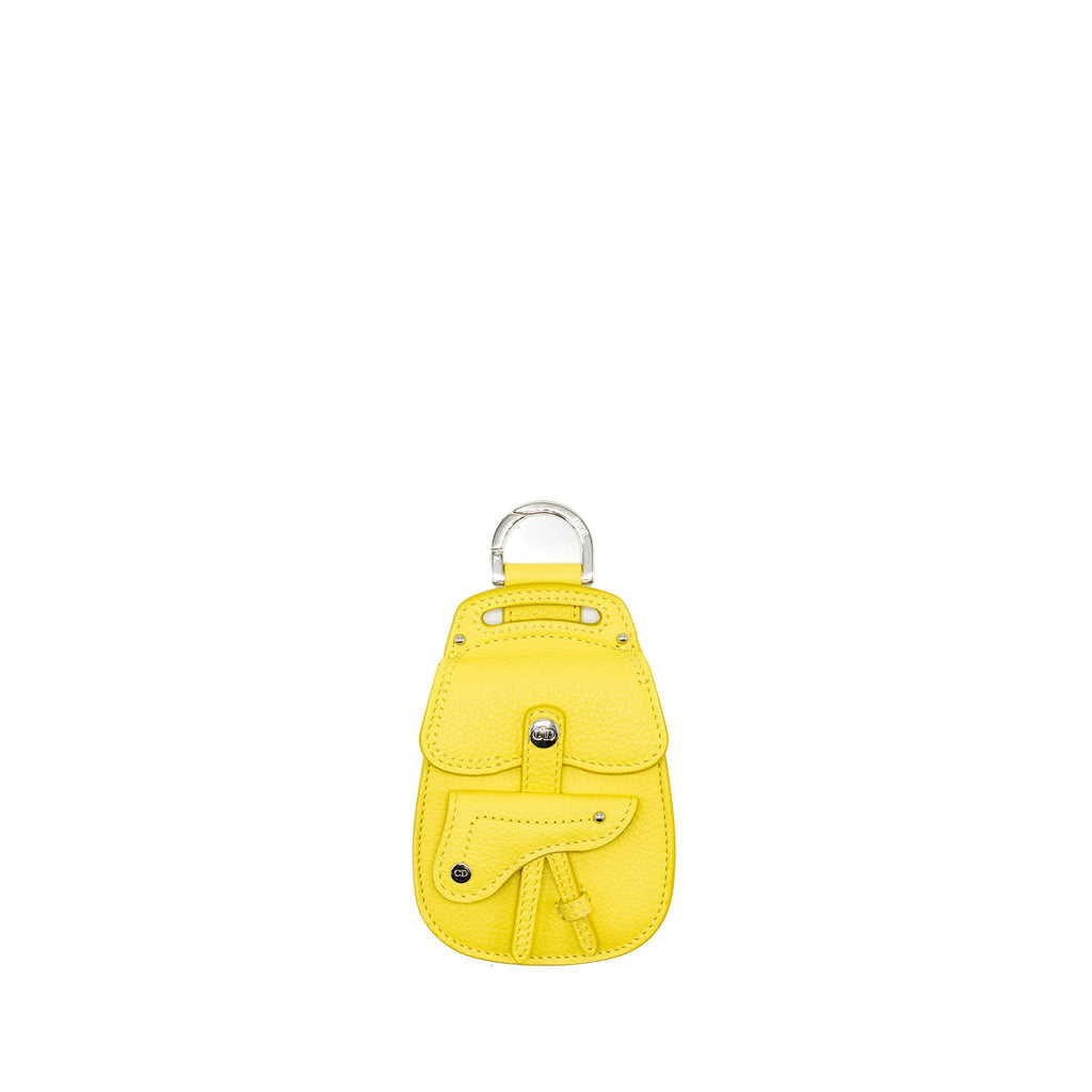 Dior Saddle Coin Pouch/Bag Charm Yellow SHW