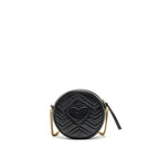 Gucci GG Marmont Round Crossbody Bag Calfskin Black GHW