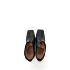 Fendi Size 38 FF print boots with heel leather black SHW