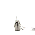 Chanel Small Coco Handle Caviar Iridescent Light Blue Multicolour Hardware(microchip)