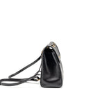 Chanel Chevron Frame Quilted Backpack Aged Calfskin Black GHW