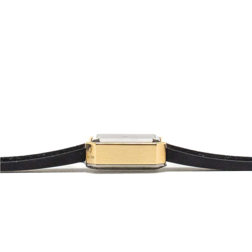 Chanel Premiere Ribbon Watch, Yellow gold / titanium, black lacquer dial