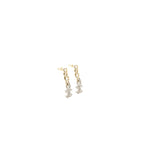 Chanel CC logo dropped earrings crystal silver/gold tone