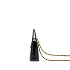 Chanel Mini Kelly Shopping Tote bag calfskin black GHW (microchip)