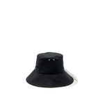Dior Size 58 Teddy-D Large Brim Hat With Veil Cotton Black