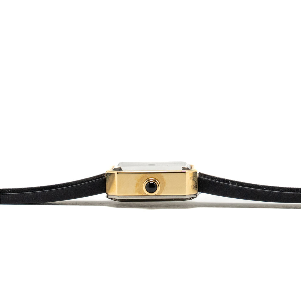 Chanel Premiere Ribbon Watch, Yellow gold / titanium, black lacquer dial