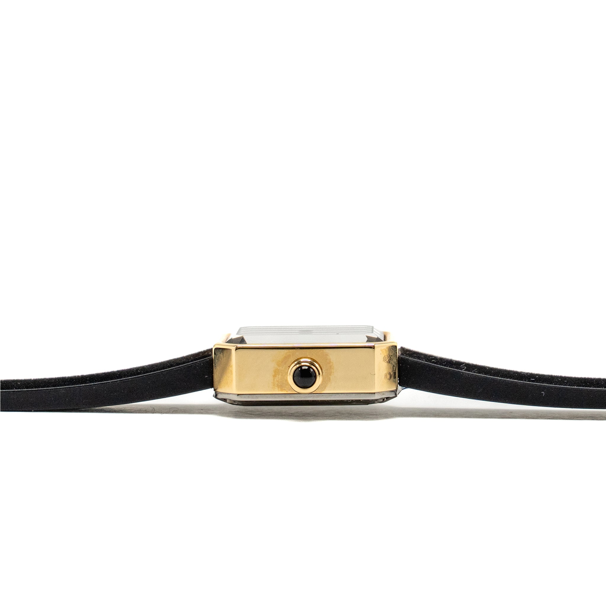 Chanel Premiere Ribbon Watch, Yellow gold / titanium, black lacquer dial