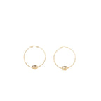 Gucci GG Logo Large Running Hoop Earrings 18K Yellow Gold/Diamonds