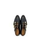 Gucci size 38 triple buckle ankle boots black GHW