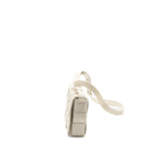 Bottega Veneta Small Cassette Bag Lambskin White SHW