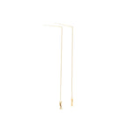 Saint Laurent/YSL Logo Dropped Earrings Gold Tone