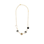 Dior Rose des Vents and Rose Celeste Necklace Yellow/White Gold/Diamond/Mother of Pearl/Onyx