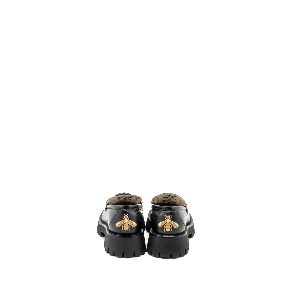 Gucci size 38 Jordan loafer calfskin black GHW