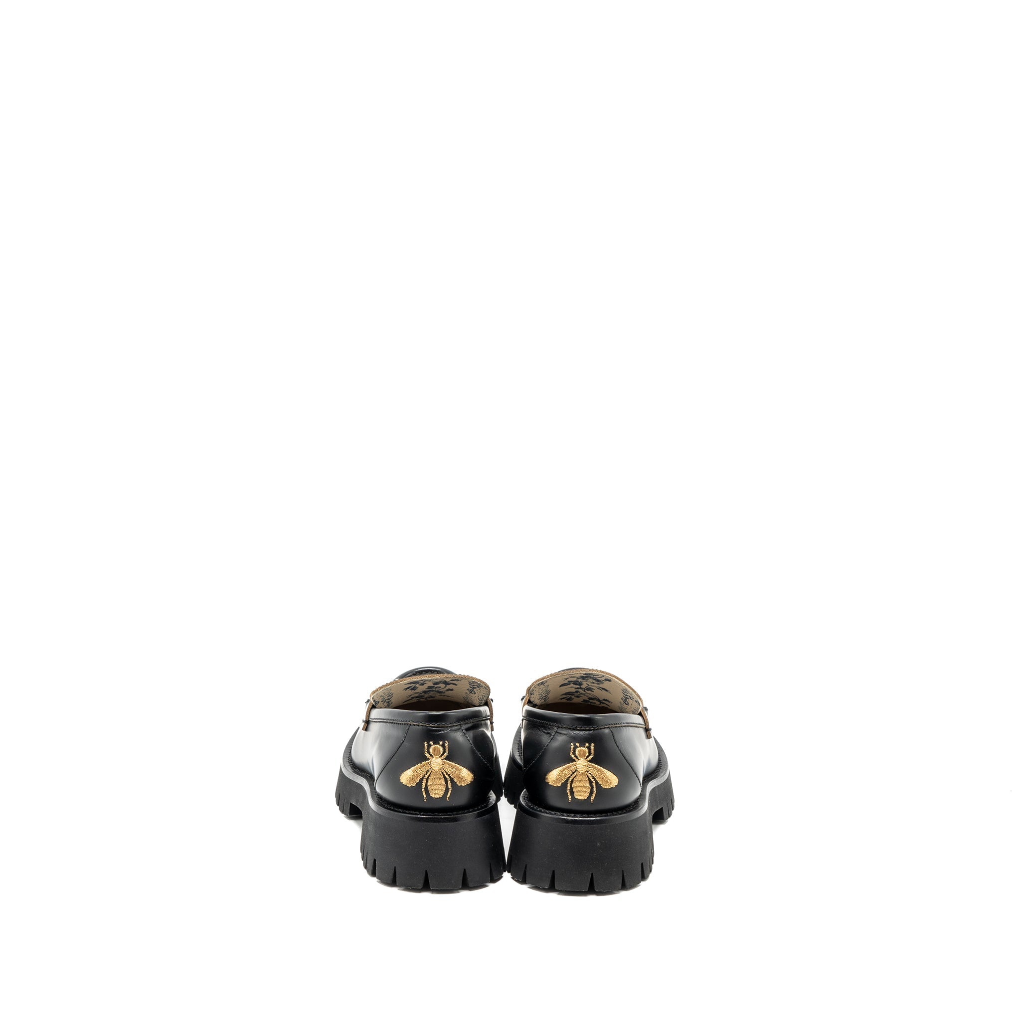 Gucci size 38 Jordan loafer calfskin black GHW