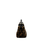 Fendi Mini Peekaboo Shearling Brown/ Black GHW