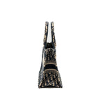 Dior small book tote blue oblique jacquard embroidery