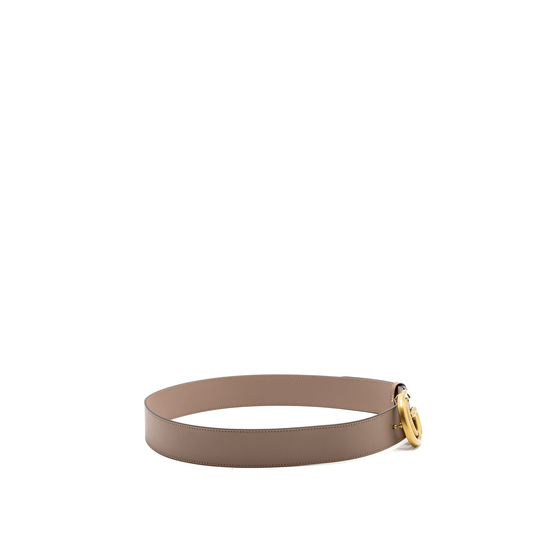 Gucci Size 95 2015 Re-Edition Wide Leather Belt Beige GHW