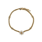 Gucci Crystal Double G Necklace Metal Aged Gold