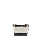Chanel Small Gabrielle HOBO Bag Aged Calfskin White/Black Multicolour Hardware