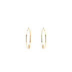 Gucci GG Logo Large Running Hoop Earrings 18K Yellow Gold/Diamonds