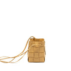 Bottega Veneta Small Cassette Cross-body Bucket Bag Lambskin Porridge