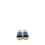 Chanel Size 37 Espadrilles Tweed/Cotton Blue/Multicolour