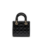 Dior Small Lady Dior Bag Patent Black LGHW