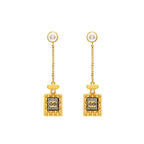 Chanel Perfume Dropped Earrings Gold Tone