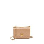 Chanel Gold Crush Flap Bag Calfskin Beige GHW (microchip)