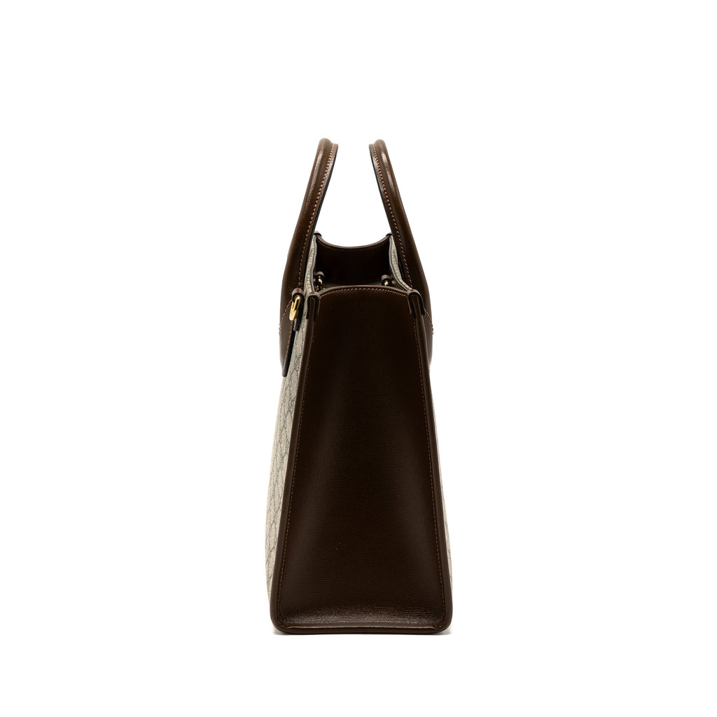 Gucci GG small tote bag GG supreme canvas / brown GHW
