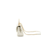 Chanel Detailed Top Handle Small Coco Handle Caviar White GHW (Microchip)