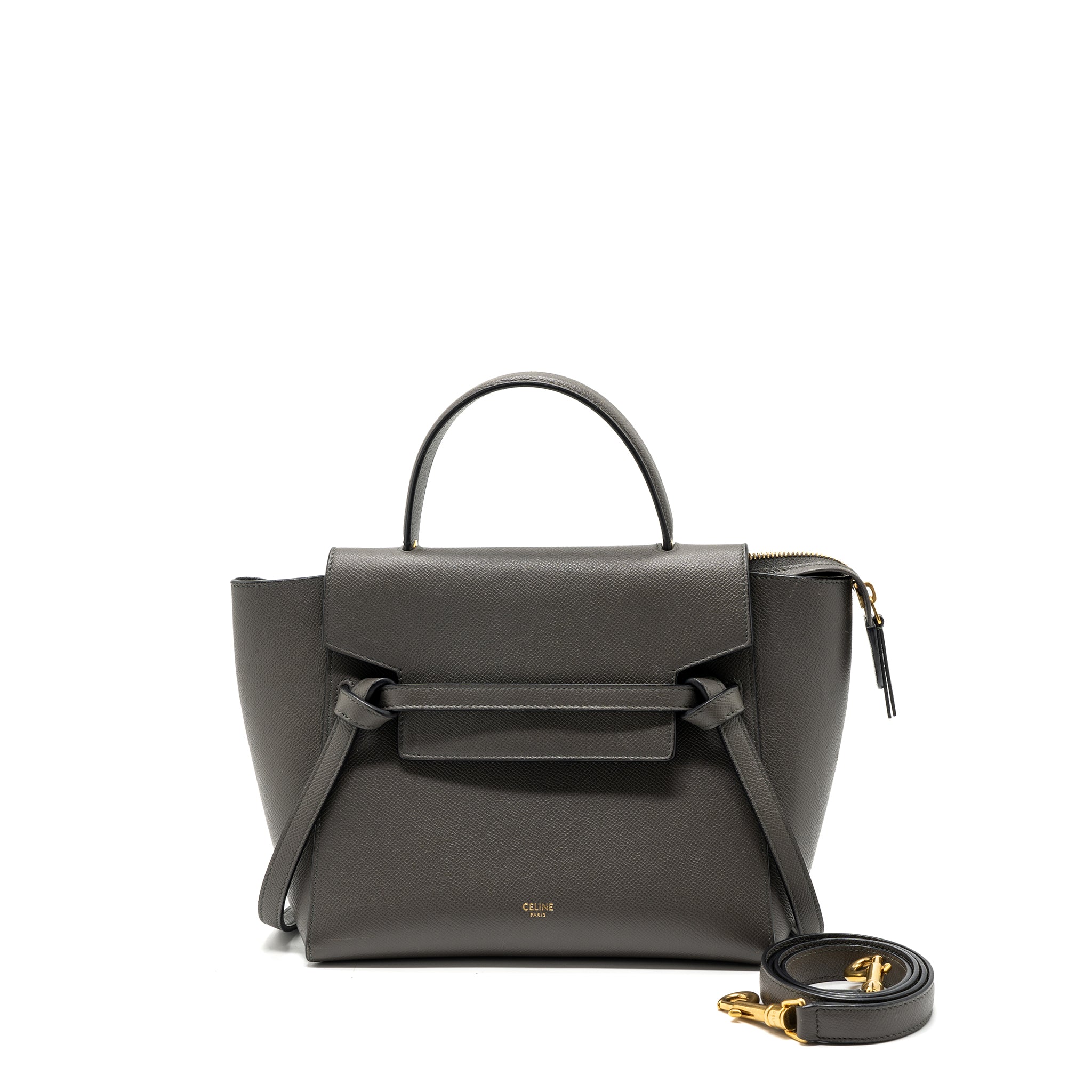 Celine micro belt bag calfskin grey