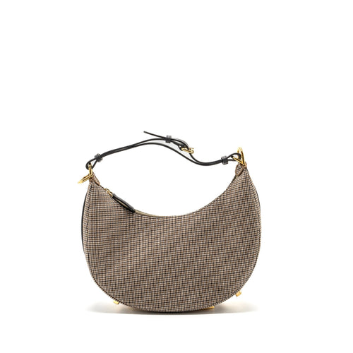 Fendi small fendigraphy bag fabric/ leather Beige/ multicolour GHW