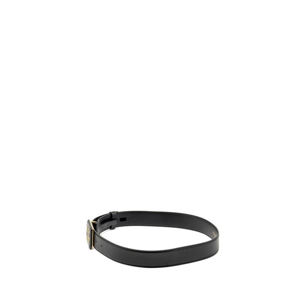 Dior size 80 30 Montaigne belt leather belt black GHW