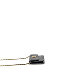 Chanel Zirconium Flap Clutch/Card Holder with Chain Lambskin Black GHW