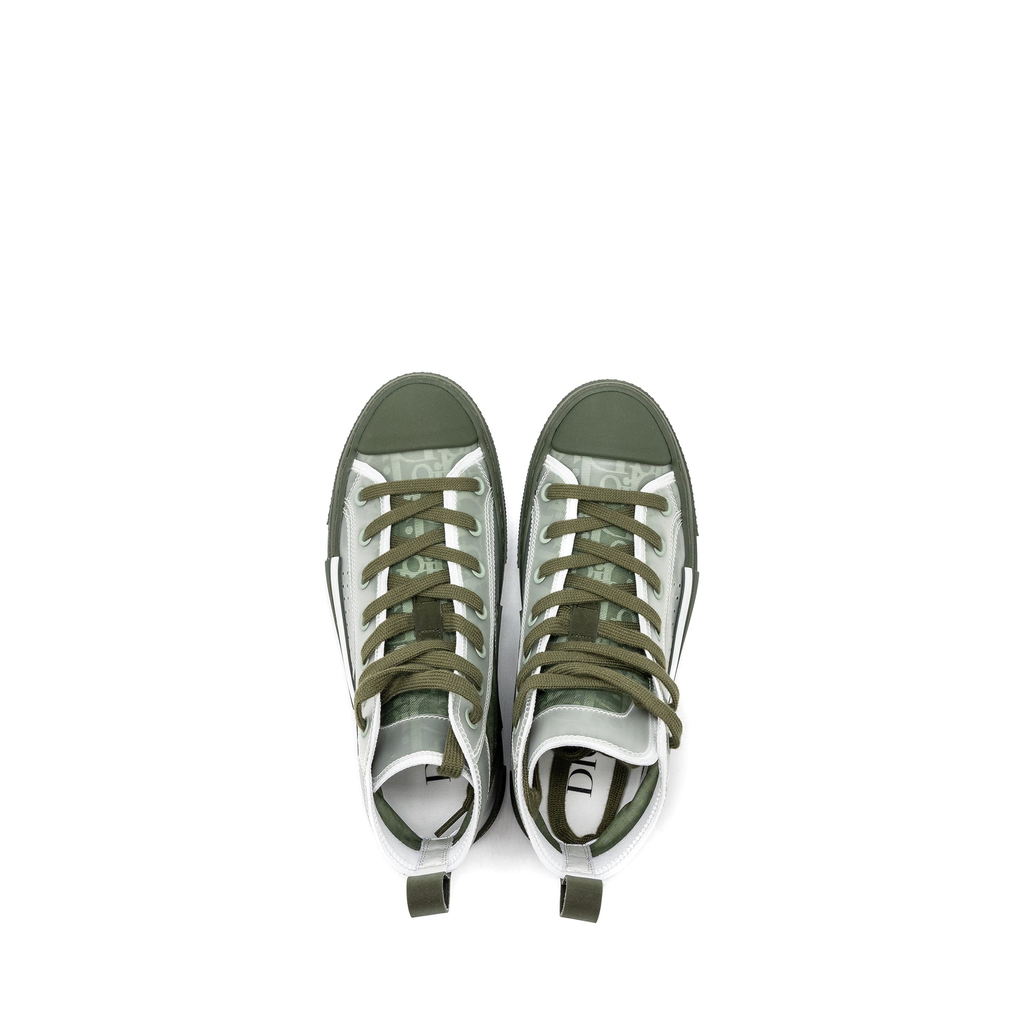 Dior Size 37 B23 Oblique High-Top Sneaker Olive/Oblique