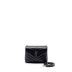 Saint laurent Loulou toy strap bag calfskin black SHW