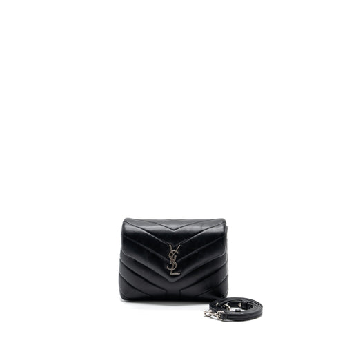 Saint laurent Loulou toy strap bag calfskin black SHW