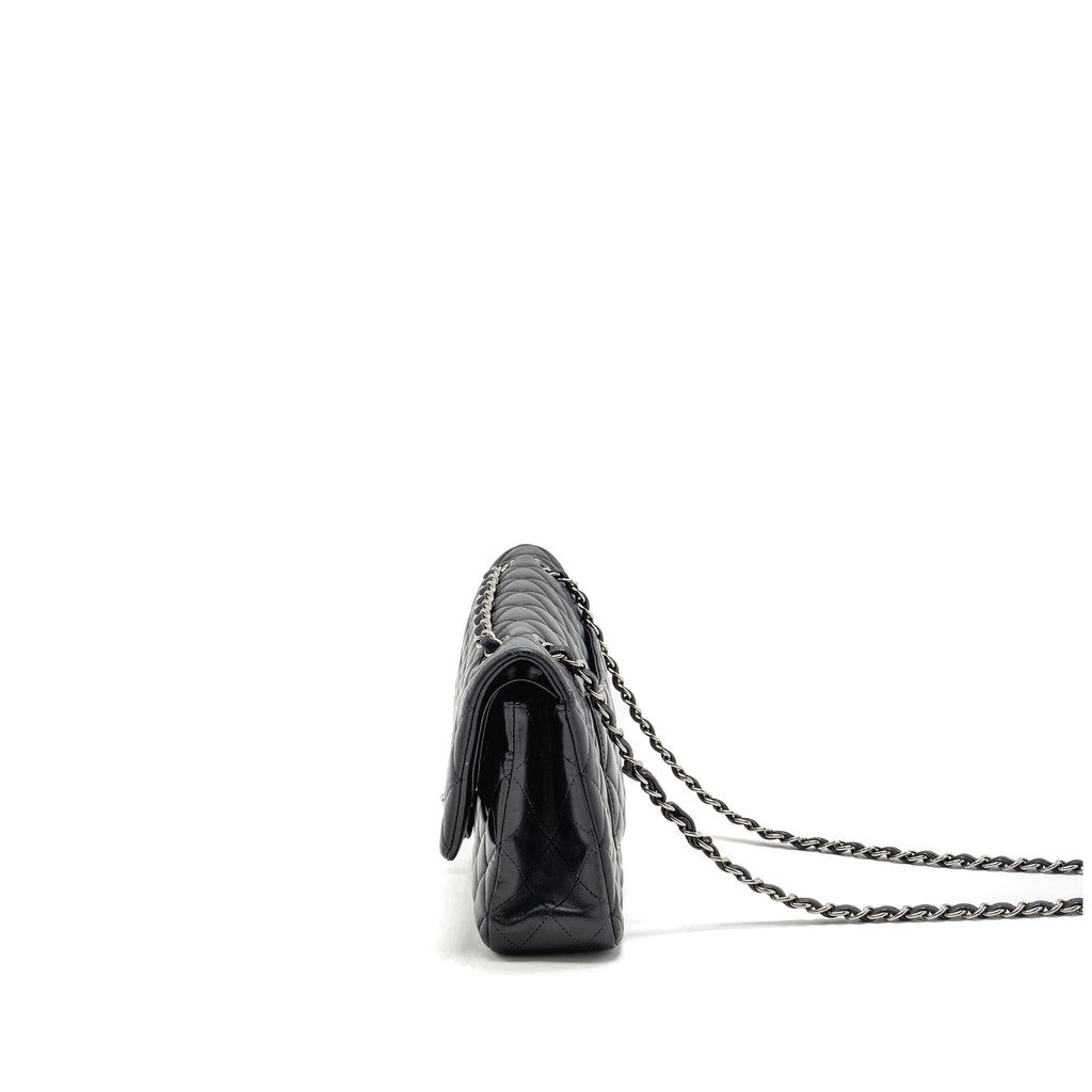 Chanel Medium Classic Double Flap Bag Lambskin Dark Blue SHW