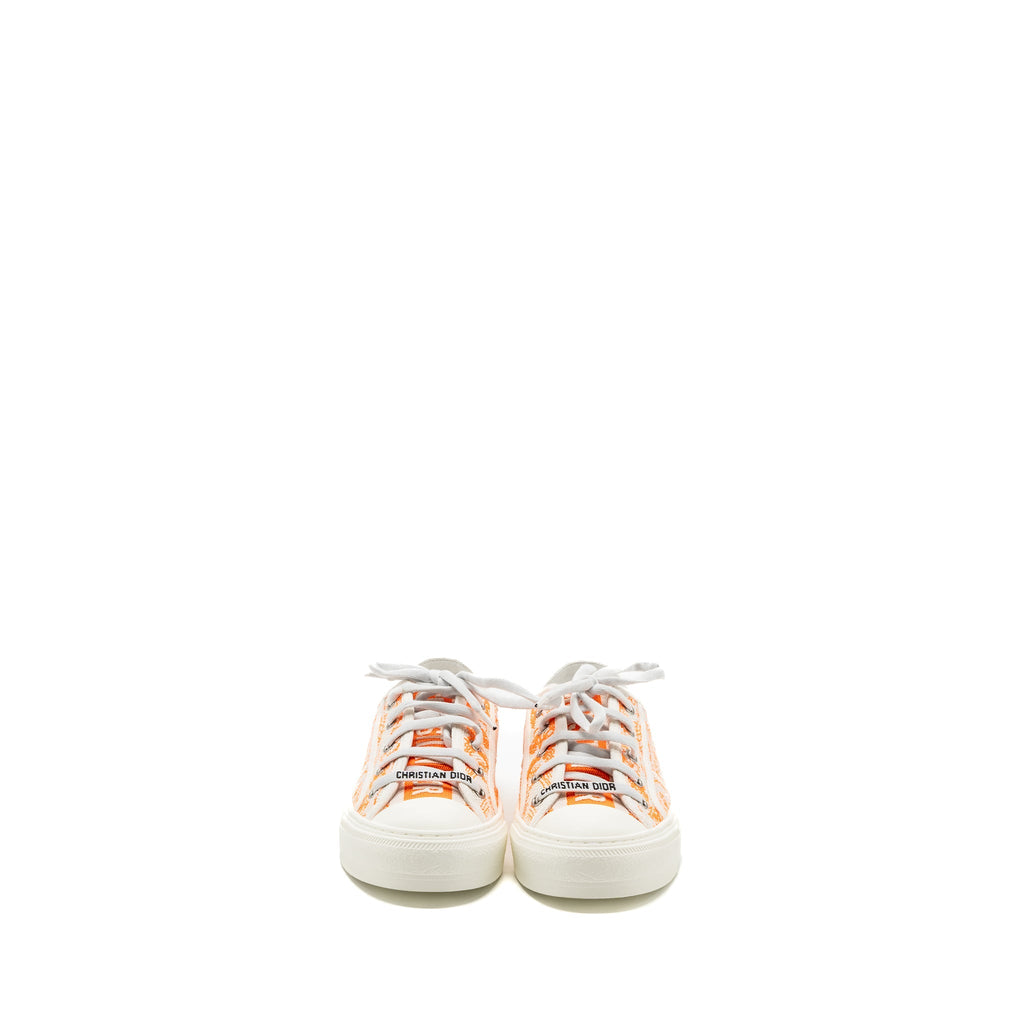 Dior size 36.5 Walk N Dior Sneaker White/Orange