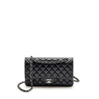 Chanel Medium Classic Double Flap Bag Lambskin Dark Blue SHW