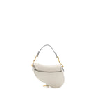 Dior mini saddle bag grained calfskin white GHW