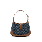 Gucci Jackie 1961 small shoulder bag denim / calfskin blue/ brown GHW