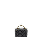 Chanel Top Handle Long Vanity Lambskin Black GHW(Microchip)